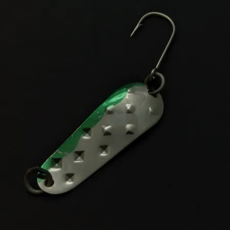 Luhr Jensen Alpena Diamond Блешня, Нікель/Зелений, 4г, Рельєф, #24770