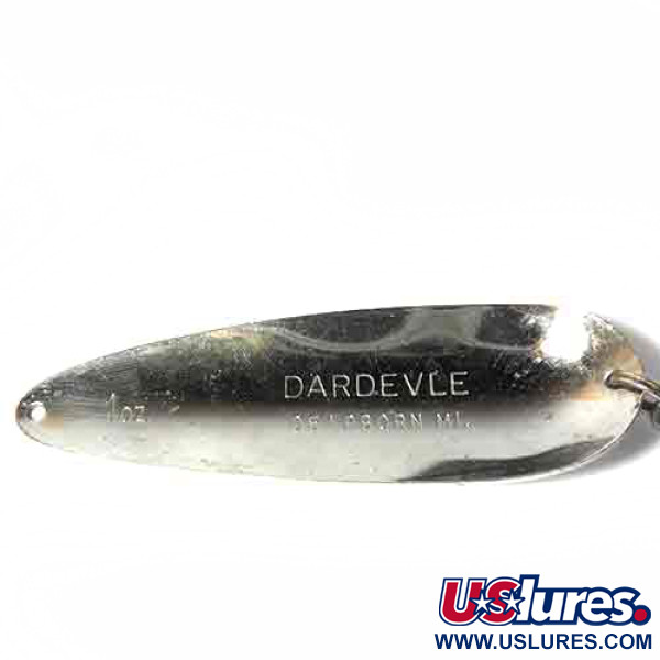 Eppinger Dardevle, білий/чорний/сріблястий, 1 oz (28 г), блесна коливалка (колебалка) #0023