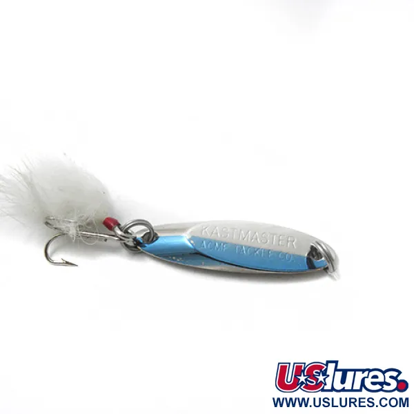 Acme Kastmaster, нікель/синій/білий хвіст, 3,5 г, блесна коливалка (колебалка) #0056