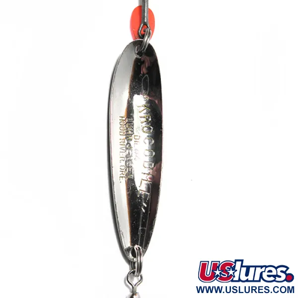 Luhr Jensen Krocodile DIE #4, нікель/золотий/зелений, 19 г, блесна коливалка (колебалка) #0067