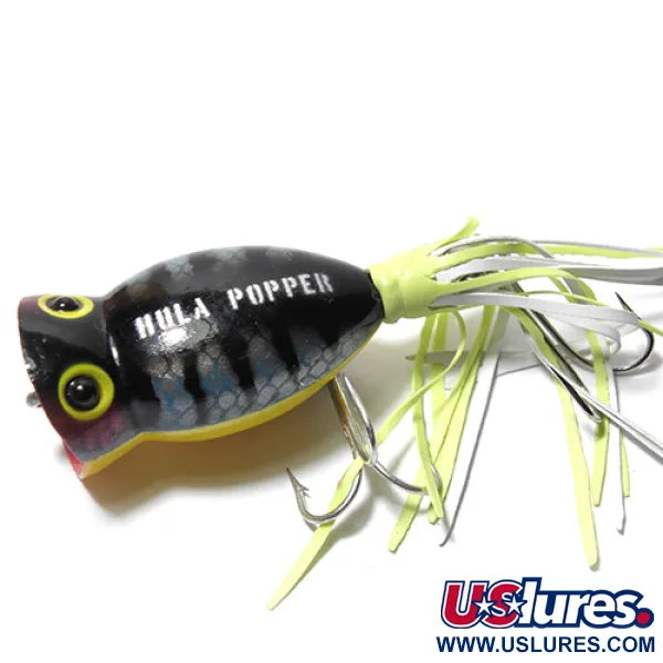  Fred Arbogast Hula Popper, зелений/жовтий/червоний, 7,5 г, воблер #0074