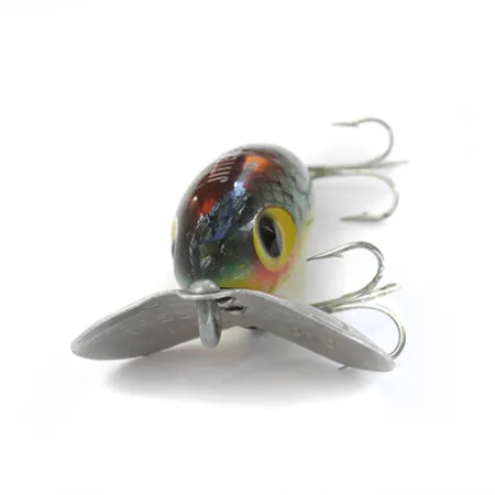 Fred Arbogast Jitterbug, жовтий/зелений/чорний Perch, 1/4 oz, (7 г), воблер #0087