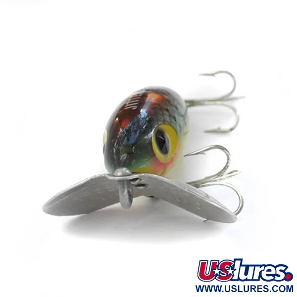  Fred Arbogast Jitterbug, жовтий/зелений/чорний Perch, 1/4 oz, (7 г), воблер #0087