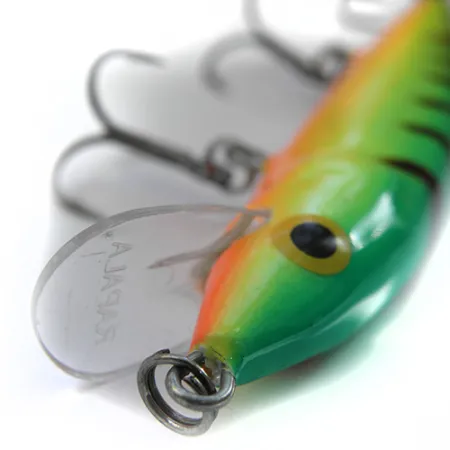 Rapala Husky Jerk, зелений/жовтий/помаранчевий/чорні смужки, 12 г, воблер #0089