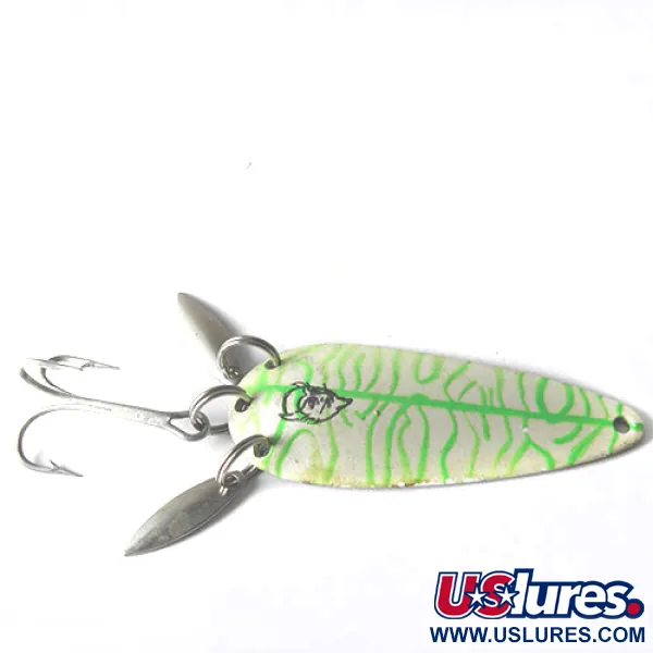 Eppinger Dardevle Imp Klicker, неоновий зелений/перламутровий білий, 2/5 oz (11 г), блесна коливалка (колебалка) #0153