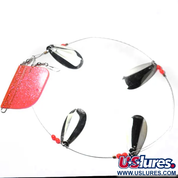 Luhr Jensen Les Davis Lake Troll тролінгова гірлянда, нікель/рожевий, 22 г, до рибалки #0192