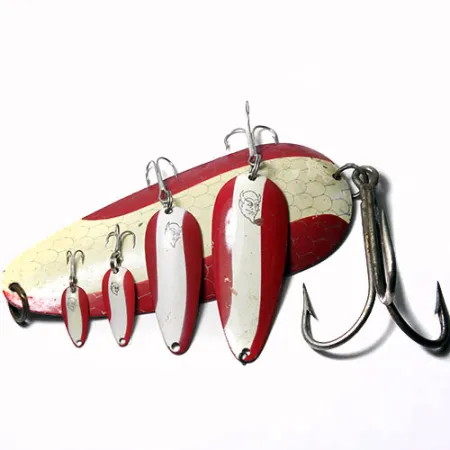 Eppinger Dardevle Huskie Devle, червоний/білий, 91 г, блесна коливалка (колебалка) #0245