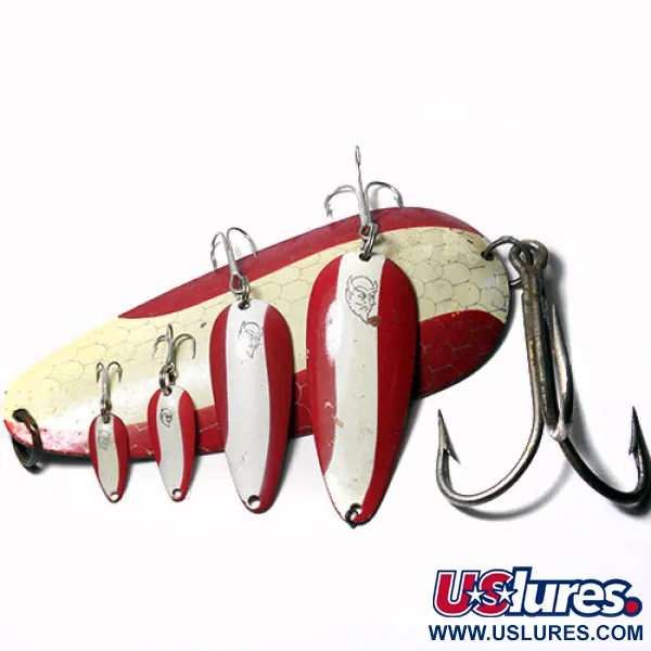 Eppinger Dardevle Huskie Devle, червоний/білий, 91 г, блесна коливалка (колебалка) #0245