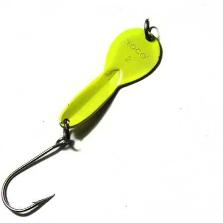 Luhr Jensen Loco 2, жовтий/червоний, 9 г, блесна коливалка (колебалка) #0246