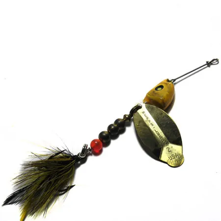 Mepps Lusox 2​, жовтий, 17 г, блешня оберталка (вертушка) #0249