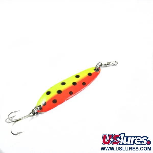 Luhr Jensen Krocodile DIE #3, жовтий/червоний/чорний, 10 г, блесна коливалка (колебалка) #0403