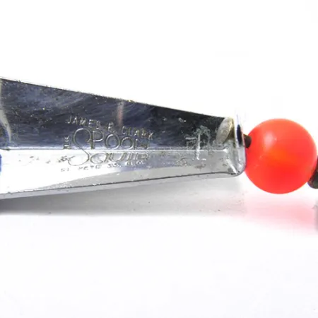 James E. Clark  Clark Spoon, нікель/червоний, 8 г, блесна коливалка (колебалка) #0467