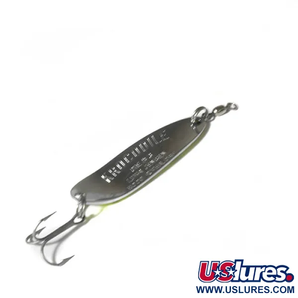 Luhr Jensen Krocodile DIE #3, жовтий/зелений/чорний, 10 г, блесна коливалка (колебалка) #0485