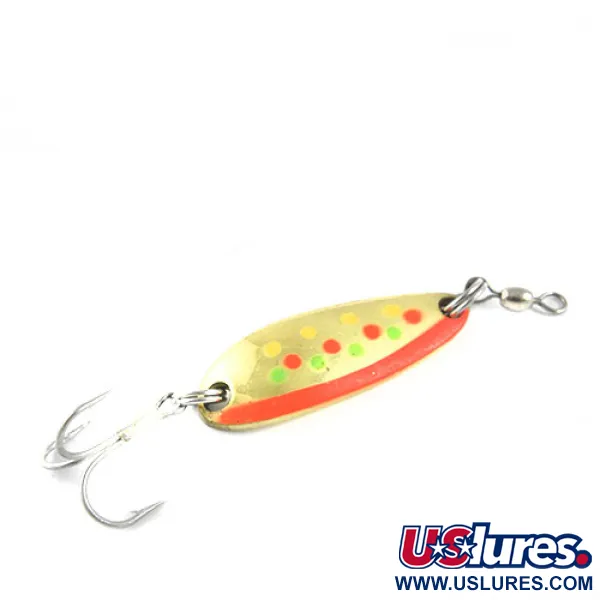 Luhr Jensen Krocodile, золото/помаранчевий/зелений, 9 г, блесна коливалка (колебалка) #0493