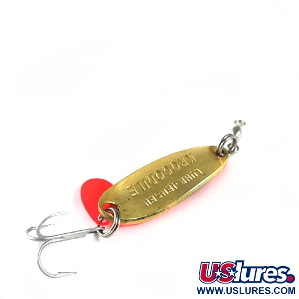 Luhr Jensen Krocodile, помаранчевий/латунь/голограма, 9 г, блесна коливалка (колебалка) #0508