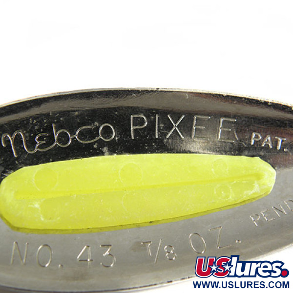  Nebco Pixee, нікель/жовтий, 25 г, блесна коливалка (колебалка) #0510