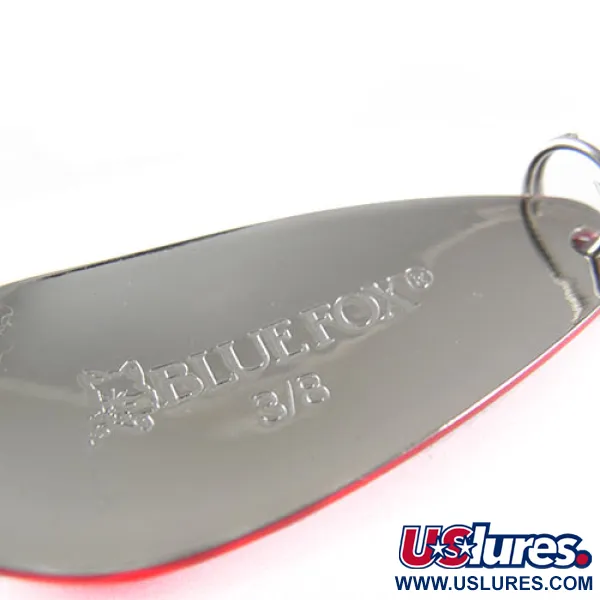 Blue Fox Strobe Tear Drop Spoon, червоний/білий, 11 г, блесна коливалка (колебалка) #0540