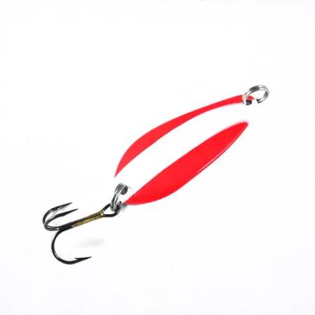 Blue Fox Strobe Tear Drop Spoon, червоний/білий, 11 г, блесна коливалка (колебалка) #0540