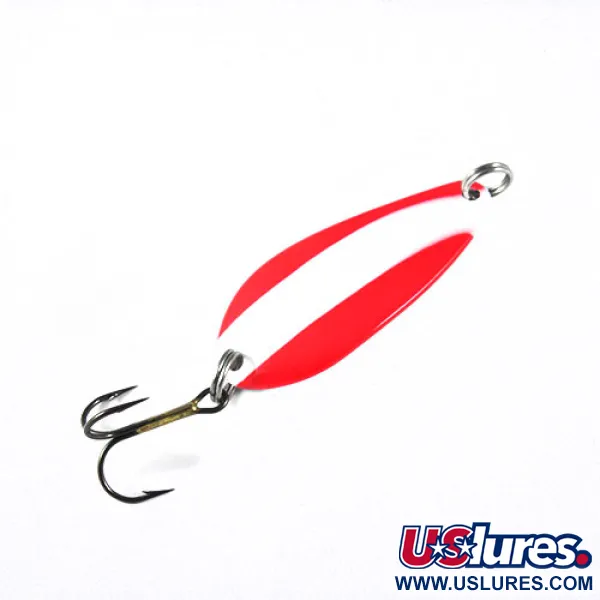 Blue Fox Strobe Tear Drop Spoon, червоний/білий, 11 г, блесна коливалка (колебалка) #0540