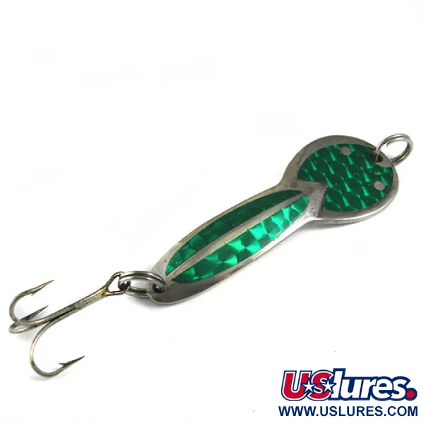 Acme Dazzler #3, нікель/зелений, 17 г, блесна коливалка (колебалка) #0557