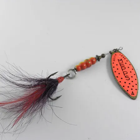 Mepps Aglia Long 4 Dressed, золотий/помаранчевий, 17 г, блешня оберталка (вертушка) #0667