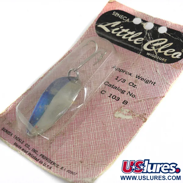 Seneca Little Cleo (Hula Girl), нікель/синій, 10 г, блесна коливалка (колебалка) #0671