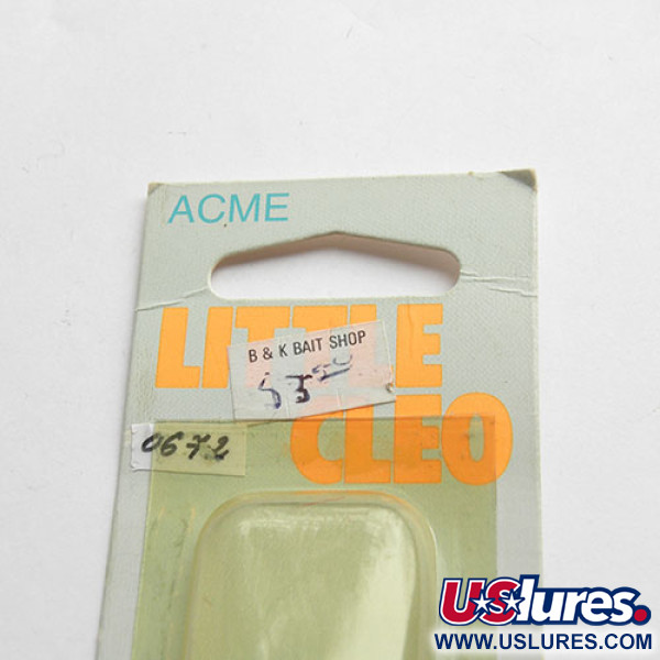 Acme Little Cleo, нікель/зелений, 11 г, блесна коливалка (колебалка) #0672