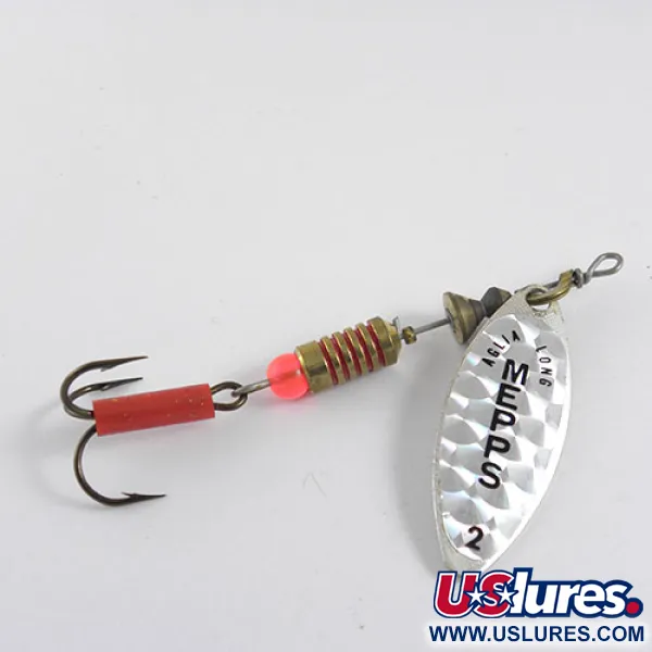  Mepps Aglia Long 2 Rainbo, срібло/голограма, 7,4 г, блешня оберталка (вертушка) #0683