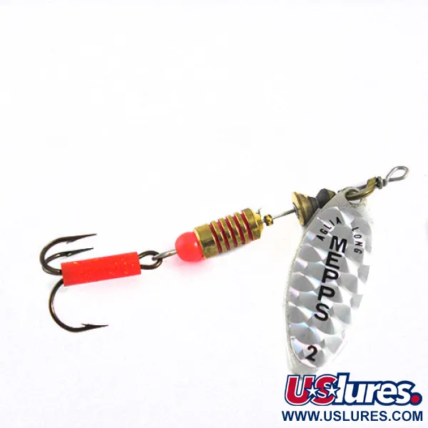  Mepps Aglia Long 2 Rainbo, срібло/голограма, 7,4 г, блешня оберталка (вертушка) #0683