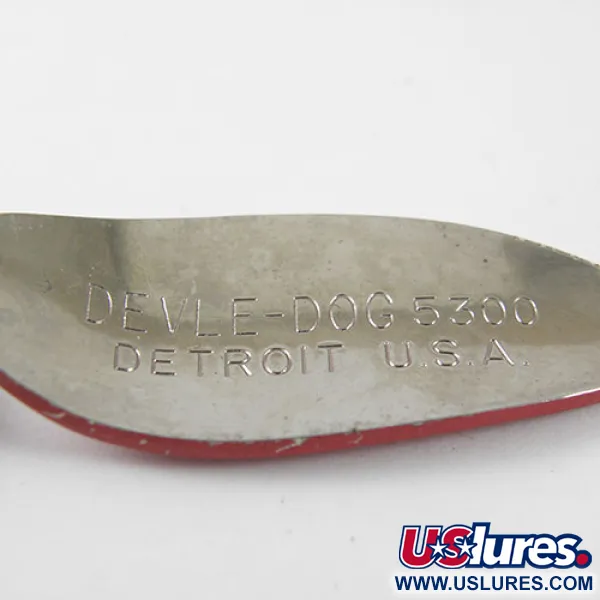 Eppinger Dardevle Devle-Dog 5300, червоний/білий, 10 г, блесна коливалка (колебалка) #0774