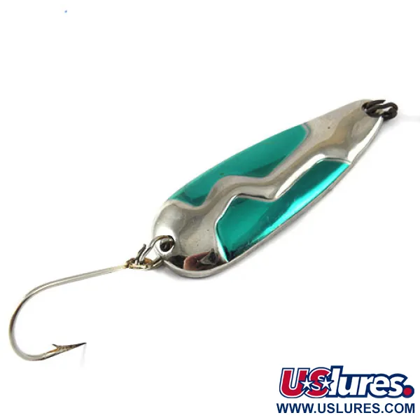 Acme Kamlooper Jumbo, нікель/зелений, 18 г, блесна коливалка (колебалка) #0786