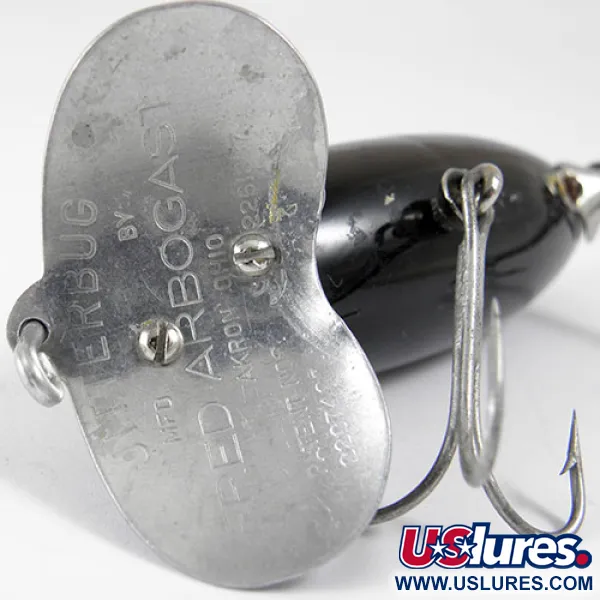  Fred Arbogast Jitterbug, нікель/чорний, 14 г, воблер #0807