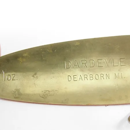 Eppinger Dardevle, білий/помаранчевий/латунь, 28 г, блесна коливалка (колебалка) #0858