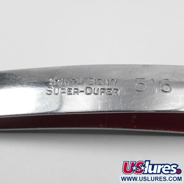 South Bend Super-Duper 516, нікель/червоний, 18 г, блесна коливалка (колебалка) #0864