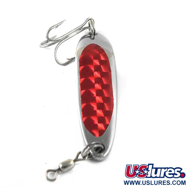 Luhr Jensen Krocodile DIE #3 0871, нікель/червоний, 14 г, блесна коливалка (колебалка) #0871