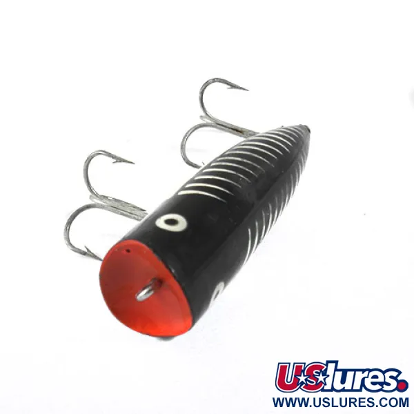  попер Heddon Chugger Spook, чорний/білий/червоний, 14 г, воблер #0875