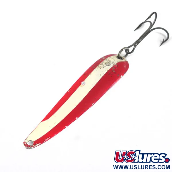 Eppinger Dardevle ThinDevle, червоний/білий/нікель, 11 г, блесна коливалка (колебалка) #0876