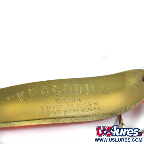 Luhr Jensen Krocodile DIE #4, помаранчевий/латунь, 17 г, блесна коливалка (колебалка) #0914