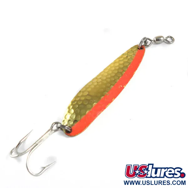 Luhr Jensen Krocodile DIE #4, помаранчевий/латунь, 17 г, блесна коливалка (колебалка) #0914