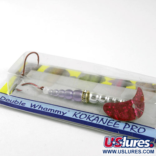 Kokanee tackle Mack's Lure Double Whammy, червоний/нікель/фіолетовий, 2 г, до рибалки #0959