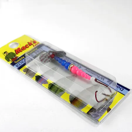 Kokanee tackle Mack's Lure Double Whammy, блакитний/рожевий, 2 г, блешня оберталка (вертушка) #0960