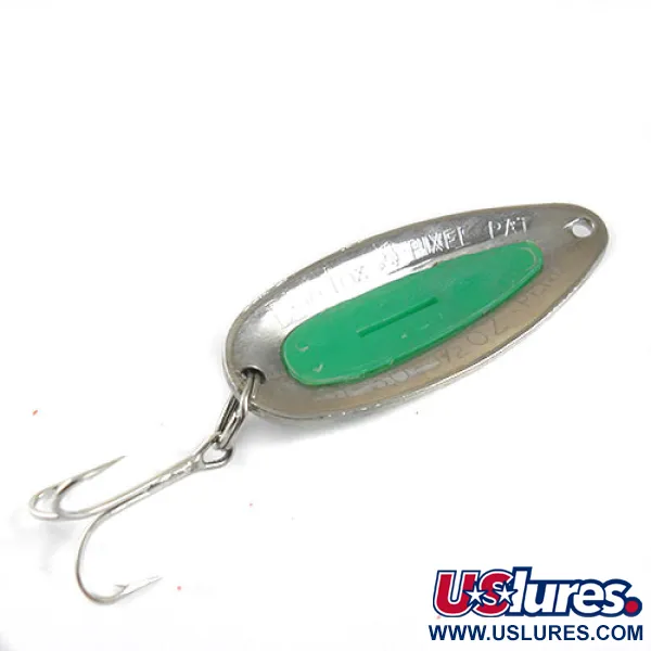 Blue Fox Pixee, нікель/зелений, 14 г, блесна коливалка (колебалка) #0976