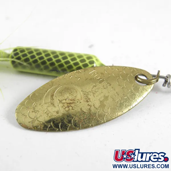 Yakima Bait Worden’s Original Rooster Tail, неоновий зелений/латунь, 7 г, блешня оберталка (вертушка) #0979