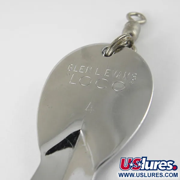  Glen Evans Loco 4, нікель, 23 г, блесна коливалка (колебалка) #1000