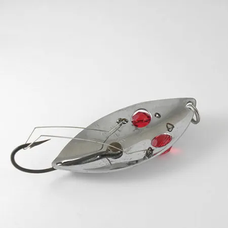 Hofschneider Незачіпляйка Red Eye Wiggler, нікель/червоний, 25 г, блесна коливалка (колебалка) #1002