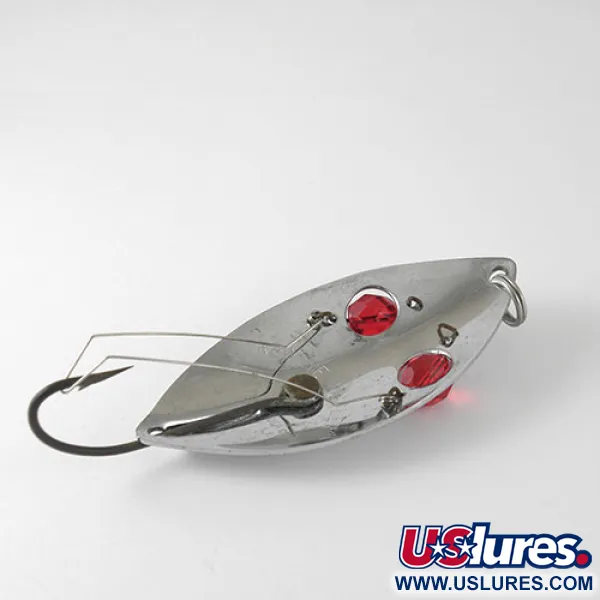 Hofschneider Незачіпляйка Red Eye Wiggler, нікель/червоний, 25 г, блесна коливалка (колебалка) #1002