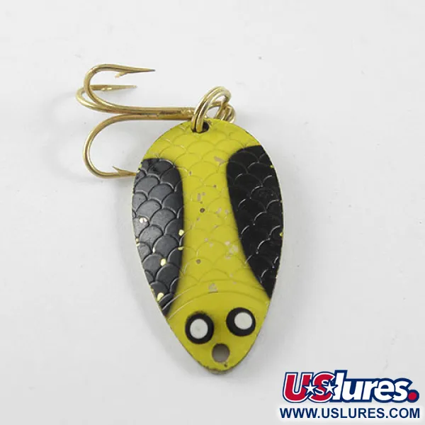 Wright & McGill Pay-Master, жовтий/чорний/латунь, 7 г, блесна коливалка (колебалка) #1054