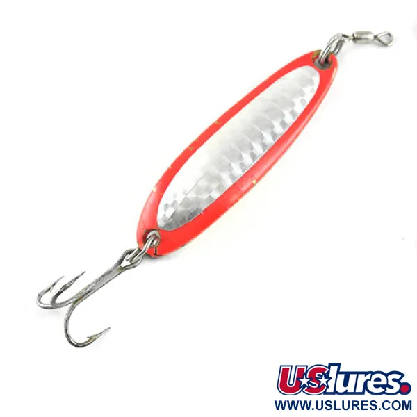 Luhr Jensen Krocodile DIE #3, червоний/голограма/латунь, 10 г, блесна коливалка (колебалка) #1063