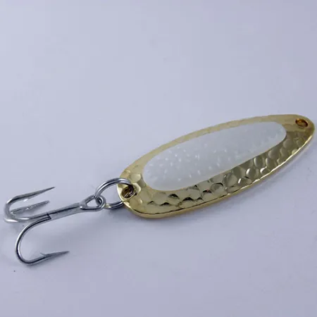 Blue Fox Pixee (світиться в темряві), золото/білий (світиться в темряві), 14 г, блесна коливалка (колебалка) #1111