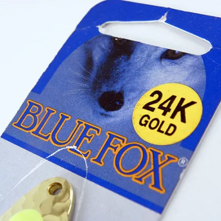 Blue Fox Pixee, жовтий/покриття 24 каратним золотом, 7 г, блесна коливалка (колебалка) #1134